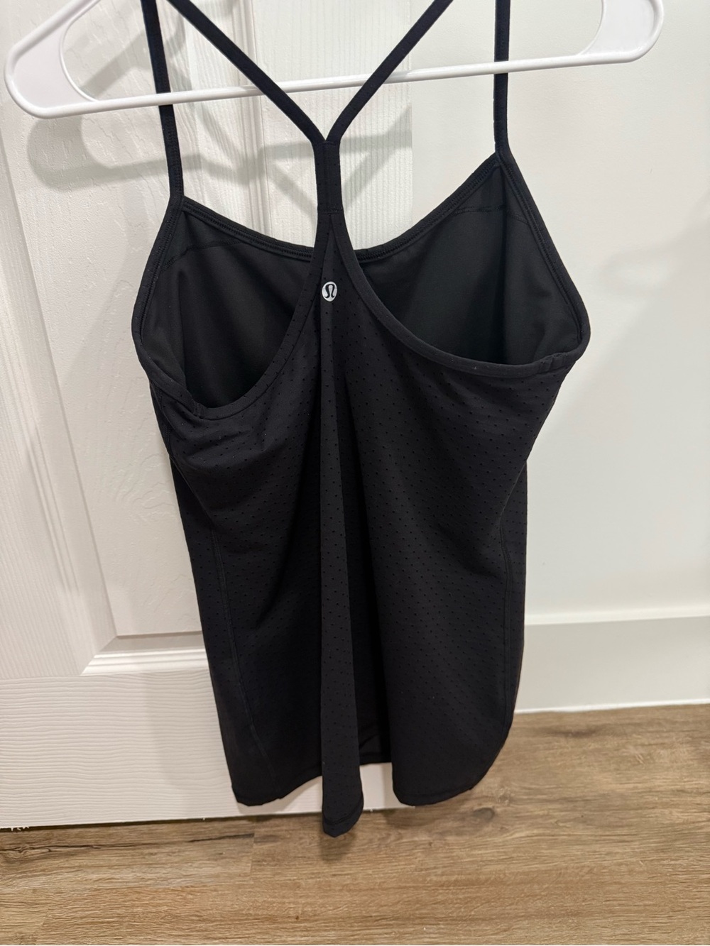 Lululemon Black Perforated Strappy Tank Size 12